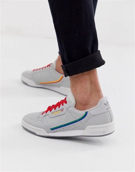 adidas originals continental 80 sneakers in gray